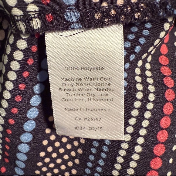 Talbots Blue and White Mandarin Collar Blouse - Picture 5 of 5